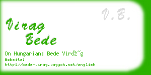 virag bede business card